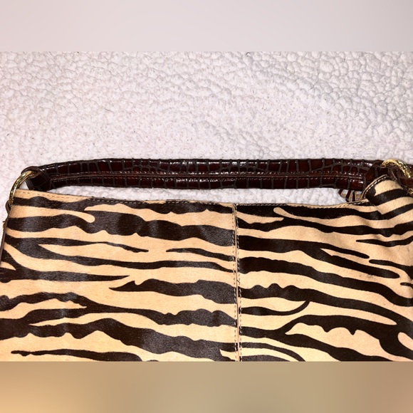 Cynthia Rowley Authentic NWT Pony Hair Animal Print w/ Leather Trim Shoulder Bag - Picture 7 of 11